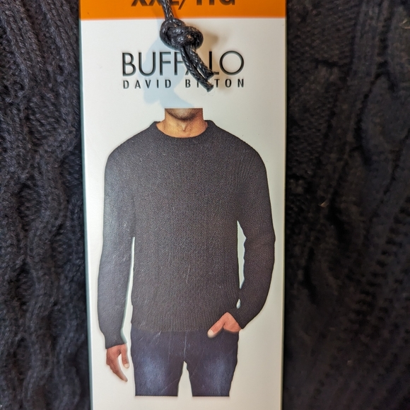 XXL Buffalo Crewneck Long Sleeve Knit Sweater - Picture 1 of 7